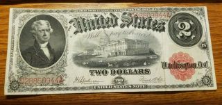 1917 $2 Us Note Speelman/white