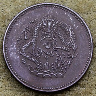 China Sinkiang 1901 1 1/2 Cent Copper Coin