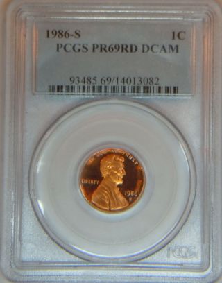 1986 - S Pcgs Pr69dcam Proof Lincoln Cent Deep Cameo Red