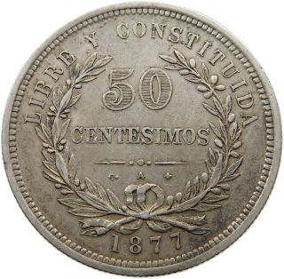 Uruguay 50 Centesimos 1877 T63 135