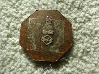 L.  A.  Stamp 1915 - 1916 Drink Coca - Cola Good for One Bottle Brass Token 2