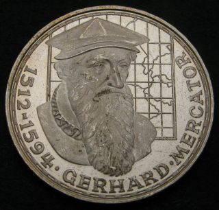 Germany 5 Mark 1969f - Silver - Death Of Gerhard Mercator - Xf - 331