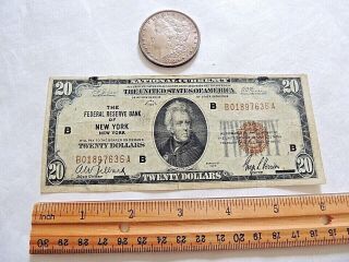 1929 Twenty ($20) Dollar National Currency 