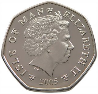 Isle Of Man 50 Pence 2005 Christmas Alb38 573