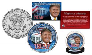 Donald Trump 45th President Official 2016 Jfk Half Dollar U.  S.  Coin White House