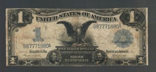 $1 1899 Silver Certificate Large Black Eagle One Dollar Bill Note Currency