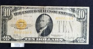 West Point Coins 1928 $10 Gold Certificate Note