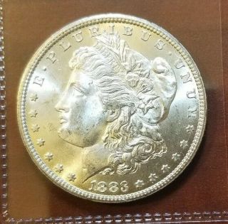 1883 Cc Bu Unc,  Blast White Pure White Gem Gorgeous Morgan Silver Dollar L47