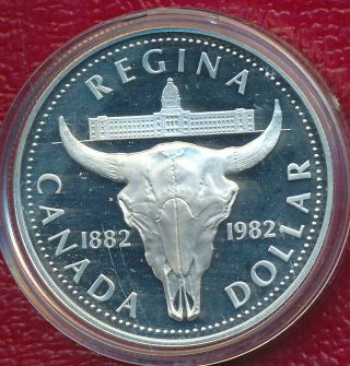 Canada 1982 Regina Commemorative Silver Dollar