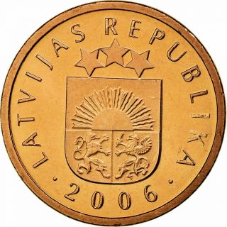 [ 589450] Coin,  Latvia,  2 Santimi,  2006,  Ef (40 - 45),  Copper Clad Steel,  Km:21