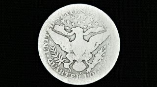 1900 O Barber Quarter - 90 Silver Old US Coin,  Average Circulation 2