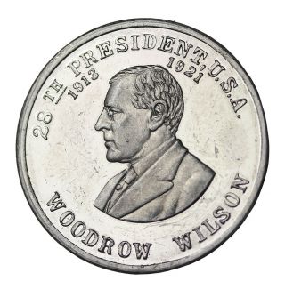 Woodrow Wilson 1913 - 1921 28th President The Professor Token Medal