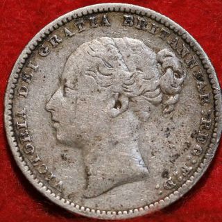 1881 Great Britain 1 Shilling Silver Foreign Coin