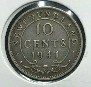1941 Newfoundland 10 Cent Coin (c 2764)