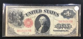 United States Series Of 1917 Red Seal One Dollar Bank Note Currency