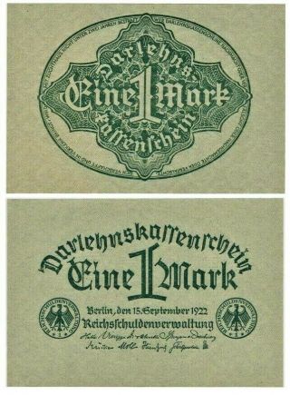 Vad - Germany - 1 Mark Banknote - P 61 (cv=5) Unc