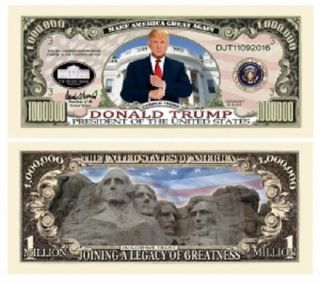Fundraiser 500 Bills - Donald Trump Million Dollar Legacy Bill Own
