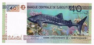 2017 Djibouti 40 Francs Commemorative Note -