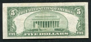 FR.  2307 1934 - A $5 FIVE DOLLARS “NORTH AFRICA” SILVER CERTIFICATE VERY FINE (N) 2