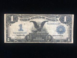 1899 Black Eagle Silver Certificate One Dollar Large Note Paper Currency