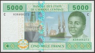 GEM UNC Central African States 5000 Francs P - 609C.  / B109Cd CHAD 2