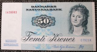 Denmark 50 Kroner Ef/au Danmarks National Bank ¤¤¤¤¤¤¤look¤¤¤¤¤¤¤