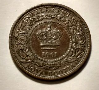 1861 Nova Scotia Half Cent 3858