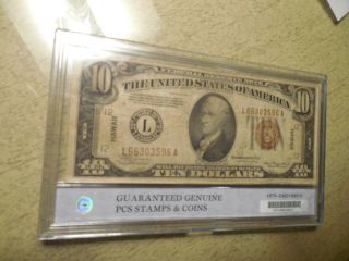 Hawaii 1934 A $10 Federal Reserve Note Brown Seal Currency Paper Money Ten Bill 3
