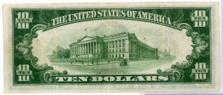 1934 A STAR $10 Dollar Federal Reserve Note Chicago Currency - Ten Dollars LE743 2