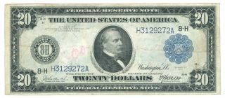 1914 $20 Federal Reserve Note - St.  Louis,  Mo - Graffiti - Fine Plus
