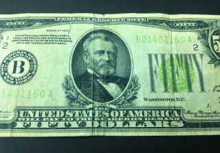 Early Us Currency Series Of 1934 $50 D.  Frn Federal Reserve Note " B " York.