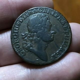 1723 Rosa Americana Crowned Rose Twopence
