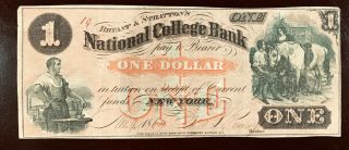 1863 $1 Bryant & Stratton 