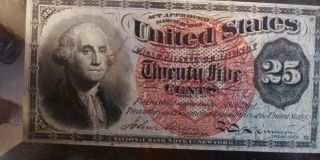 Fr1303 United States 4th Issue Twenty Five Cent Fractional Currency Note
