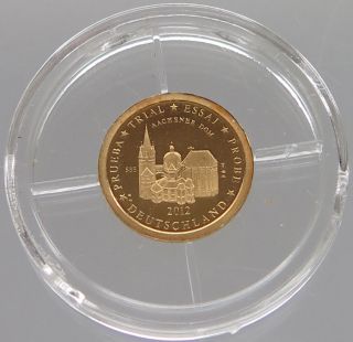 Germany Gold Proof Medal Aachener Dom Specimen 100 11mm Z1 013