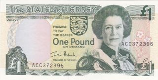 1 Pound Unc Banknote From Jersey 2000 Pick - 26