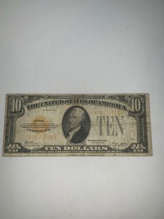 U.  S.  1928 $10 Gold Certificate A30570503a