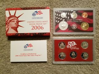 2006 United States Silver Proof Set (10 Coins) W/ Box &