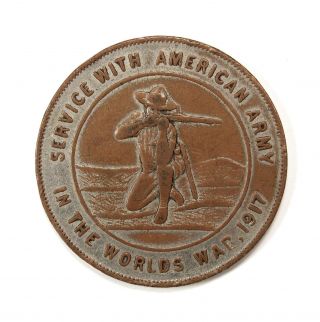 1917 Wwi Service With American Army Medal 146093