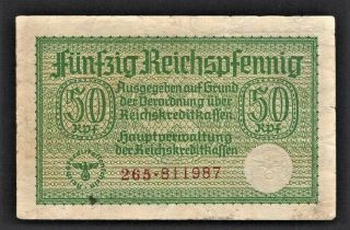 Vad - Germany - 50 Reichspfennig - Reichs Credit Note - Third Reich - P R135