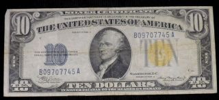 1934 A 10 Dollar North Africa Silver Certificate