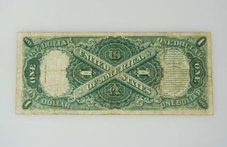 1917 $1 Legal Tender Large Note One Dollar Bill Red Seal Washington 2