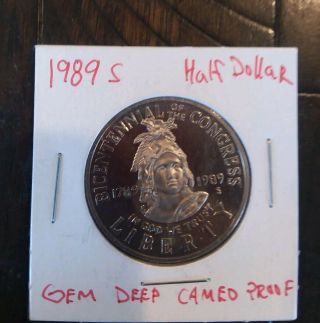 1989 S Proof Congress Bicentennial Us Half Dollar Commemorative - Gem Deep Cameo
