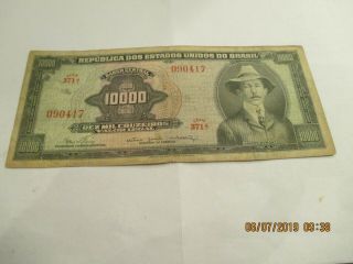 Nd[1966] Brazil 10000 Note,  P - 182b - A