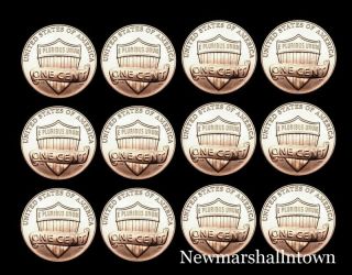 2010 2011 2012 2013 2014 2015 P,  D Lincoln Shield Penny Set Of 12 In A Roll