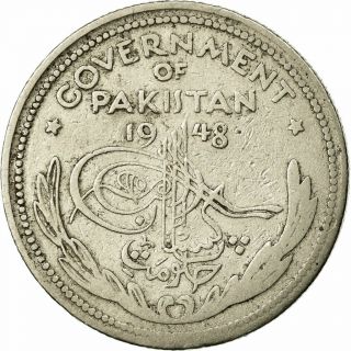 [ 681776] Coin,  Pakistan,  1/2 Rupee,  1948,  Vf (30 - 35),  Nickel,  Km:6