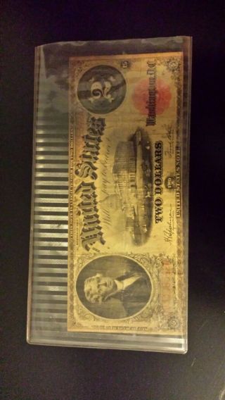 1917 Two - Dollar Bill,  Horse Blanket,  Guaranteed,  Patina,  Great Note