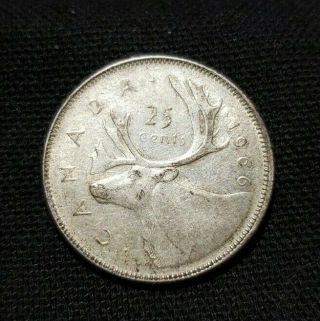 1966 Canada 25 Cents Silver Coin " We Combine "