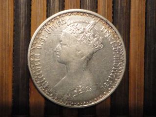Great Britain Uk Coin Florin 1871 Vf