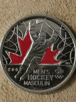 2009 Canada Raised 2 Colored Hockey Quarter (coin)